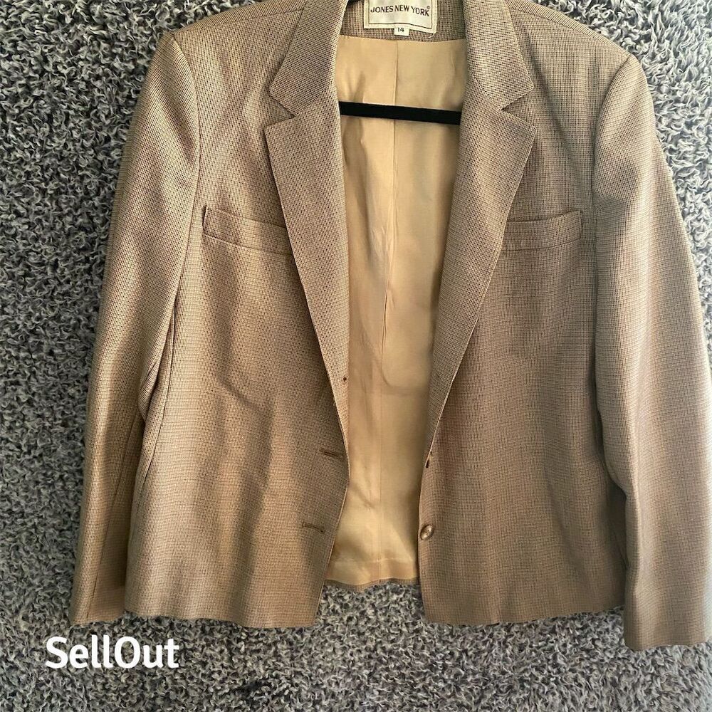 Jones New York Women's Blazer Multicolor Pant Suit Size 14